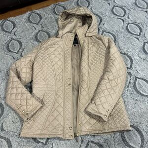 Weatherproof Women's Quilted Tan Puffer Coat